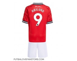Manchester United Rasmus Hojlund #9 Domáci Detský futbalový dres 2025-26 Krátky Rukáv (+ trenírky)